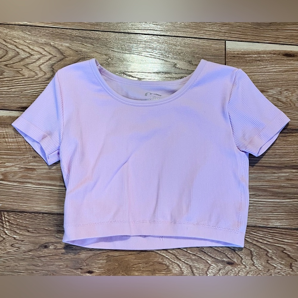 Art Class Lilac Ribbed Top
